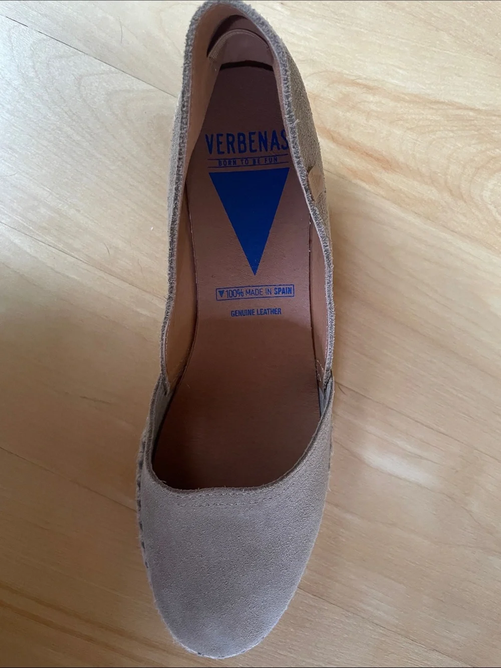 Verbenas, Women's Taupe Suede Espadrille heals